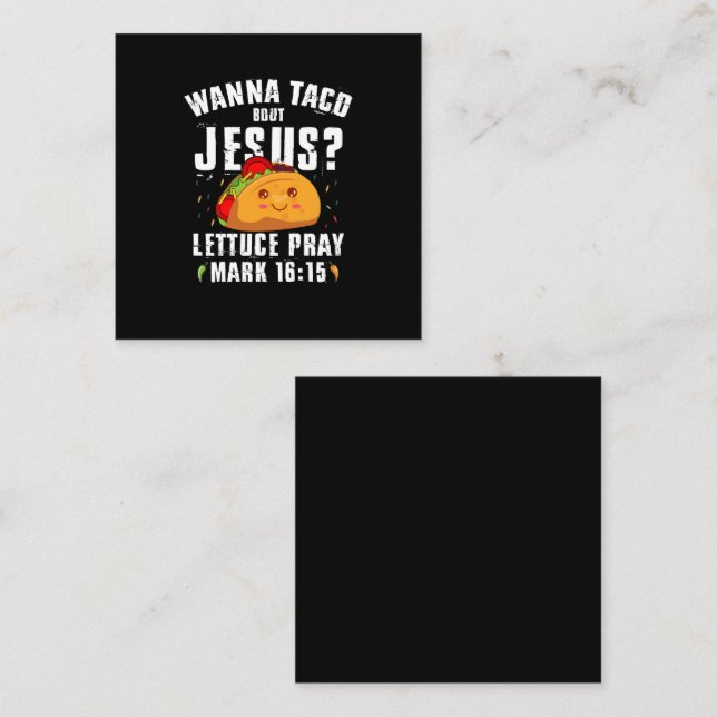 Wanna Taco Bout Jesus Cinco de Mayo Christian  Square Business Card (Front/Back)