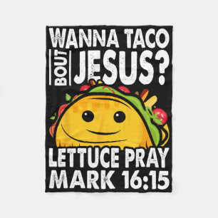Wanna Taco Bout Jesus Cinco De Mayo Pun Women Men Fleece Blanket