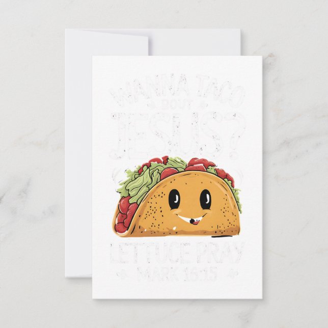 Wanna Taco 'Bout Jesus Thank You Card (Front)