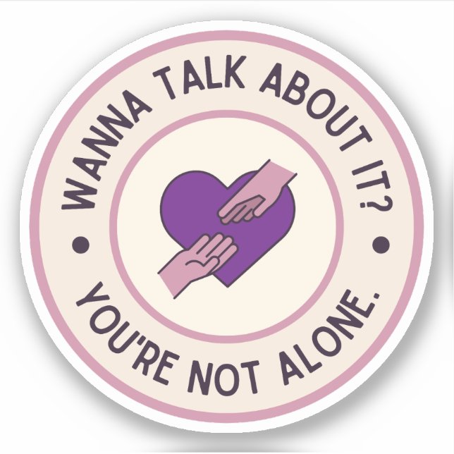Wanna Talk About It? Purple Mental Health  (Front)