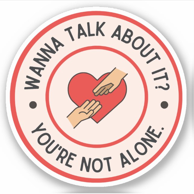 Wanna Talk About It? | Red Mental Health Awareness (Front)