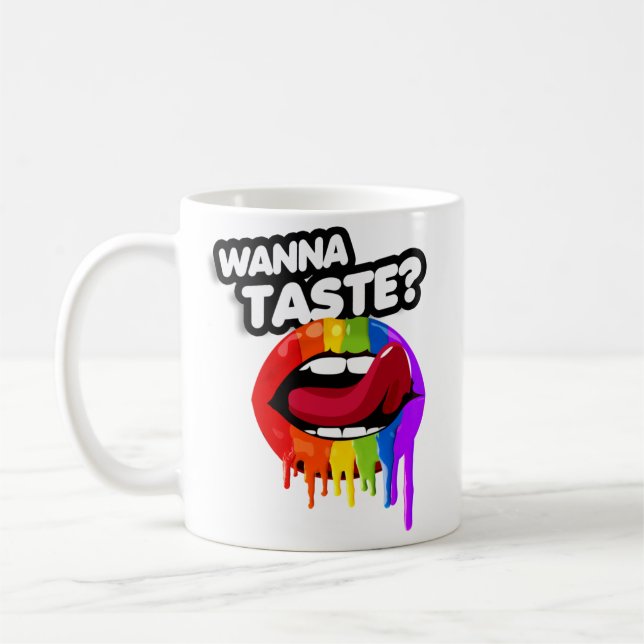 WANNA TASTE THE RAINBOW COFFEE MUG (Left)