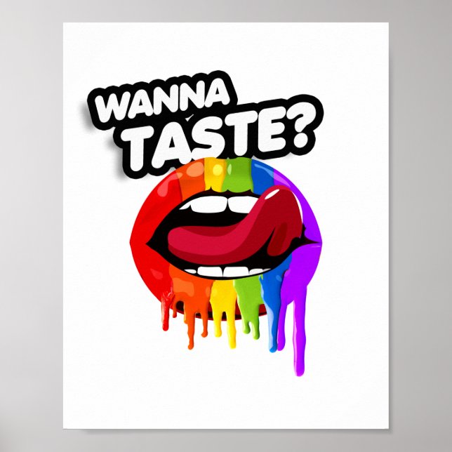 WANNA TASTE THE RAINBOW POSTER (Front)