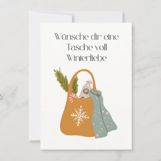 Want a bag full of winter love thank you card
