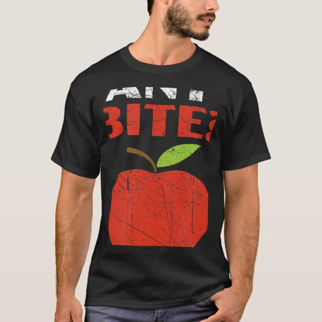 Want A Bite Apple Picking Squad Apple Fruit  Apple T-Shirt (Front)