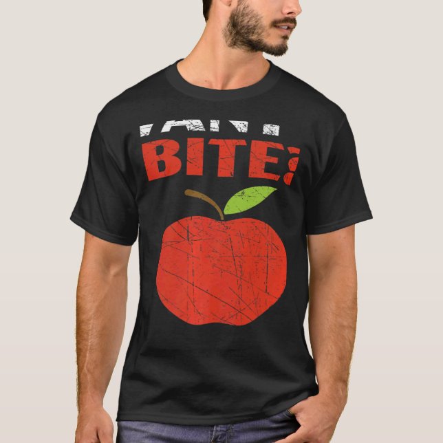 Want A Bite Apple Picking Squad Apple Fruit Apple T-Shirt (Front)