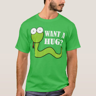 Want a hug Reptiles Comic Snake for Boys Girls fri T-Shirt