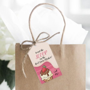 Want the Scoop Ice Cream Pop By Gift Tags