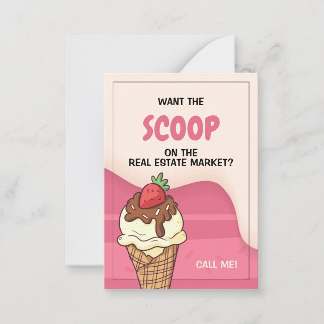 Want the Scoop Summer Card (Front)