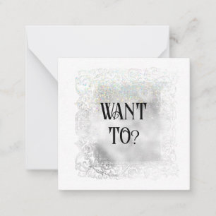 *~*  WANT TO AP63  Relationship Flat Note Card