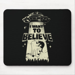 Want To Believe - Funny Cat Is Kidnapped  Mouse Mat