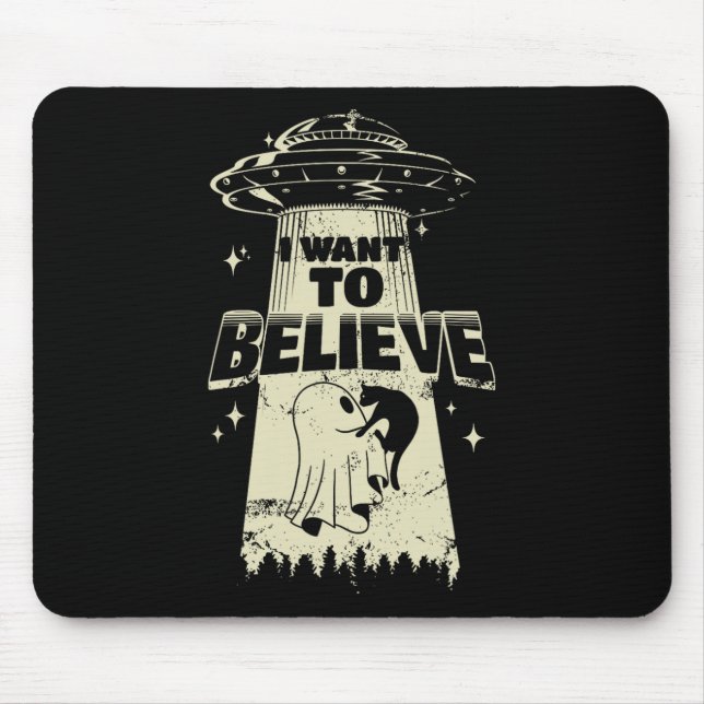 Want To Believe - Funny Cat Is Kidnapped  Mouse Mat (Front)