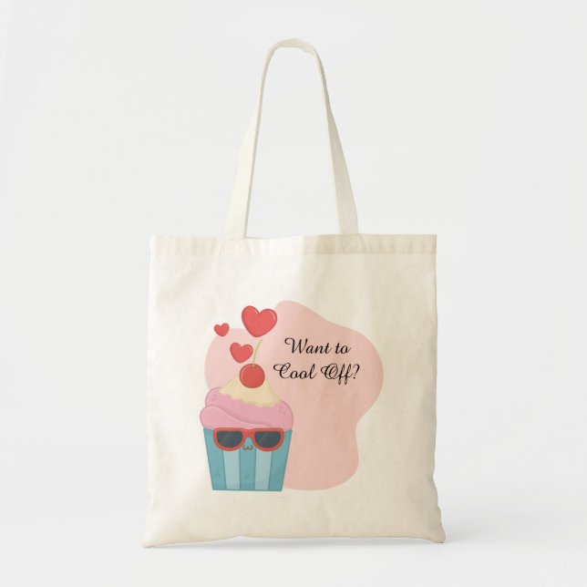 Want to Cool Off? Natural Tote Bag (Front)