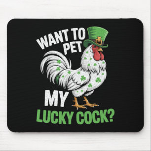 Want To Pet My Lucky Funny St Patricks Men Women Mouse Mat