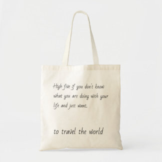 Want to Travel the World Quote Traveler Explorer Tote Bag