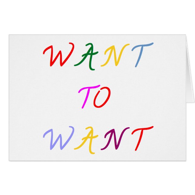 want to want multicolore (Front Horizontal)