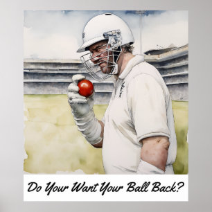 Want Your Ball Back - Archival Cricket Print