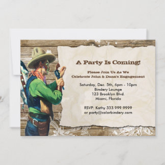 Wanted 7 x 5 inch Event Invitation