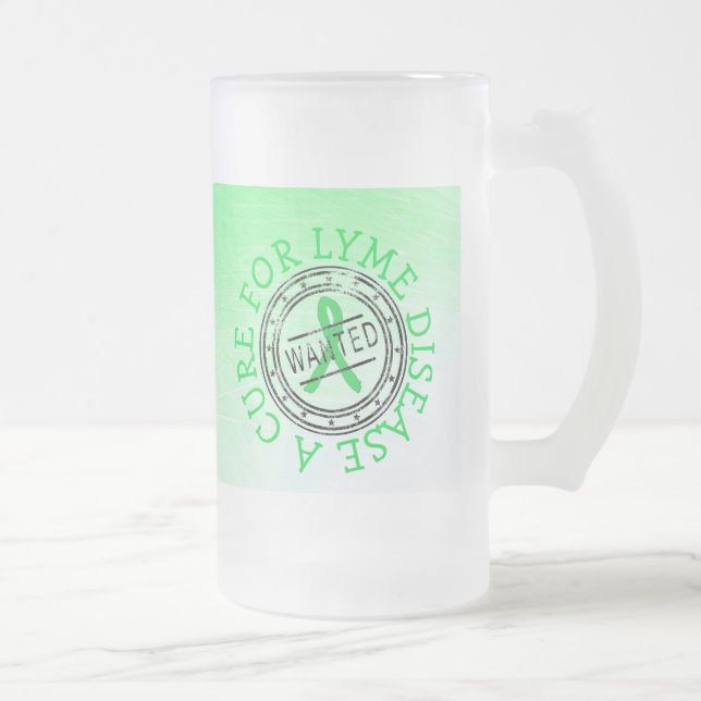 Wanted: A Cure for Lyme Disease Frosted  Mug (Right)