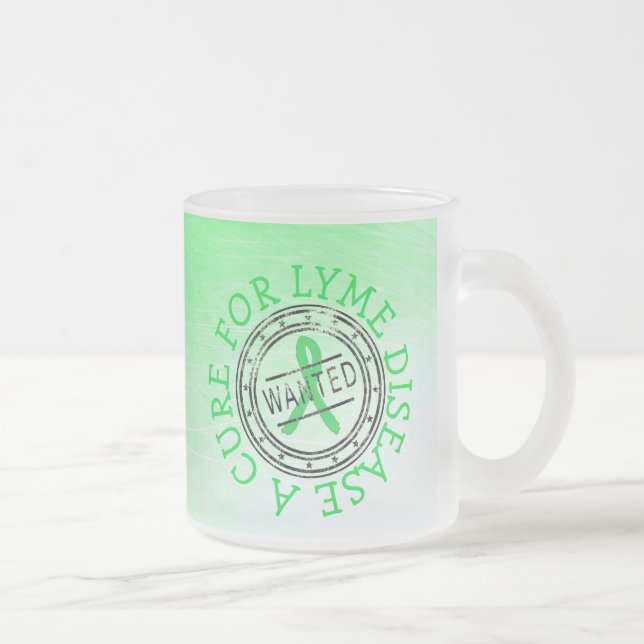 Wanted: A Cure for Lyme Disease Frosted  Mug (Right)