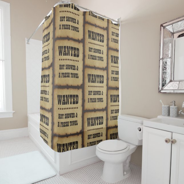 Wanted: A Hot Shower & A Fresh Towel Curtain (In Situ)