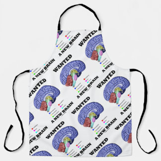 Wanted A New Brain Anatomical Brain Humour Apron