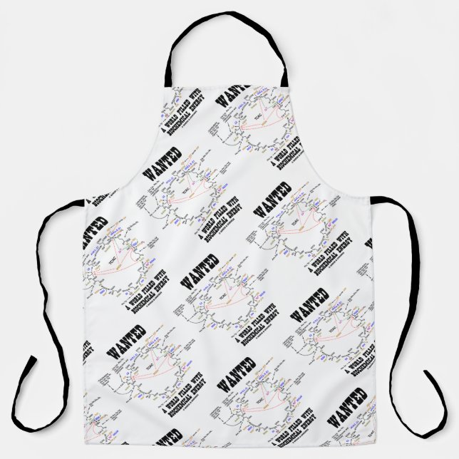 Wanted A World Filled With Biochemical Energy Apron (Front)
