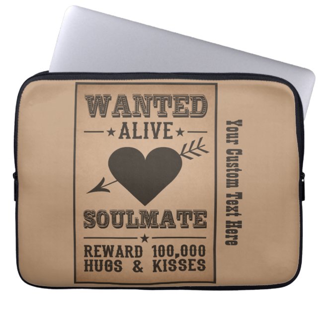 WANTED ALIVE: SOULMATE laptop sleeves (Front)