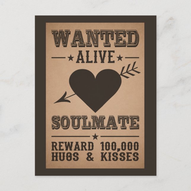 WANTED ALIVE: SOULMATE postcard (Front)