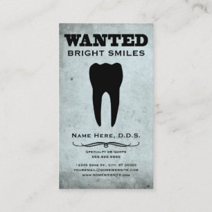 wanted : bright smiles business card