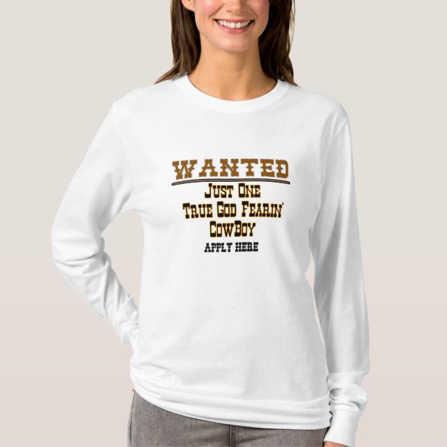 WANTED: COWBOY - Customised T-Shirt (Front)