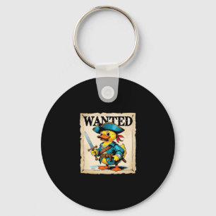 Wanted Cruise Duck Pirate Sword Hat Ocean Fun  Key Ring