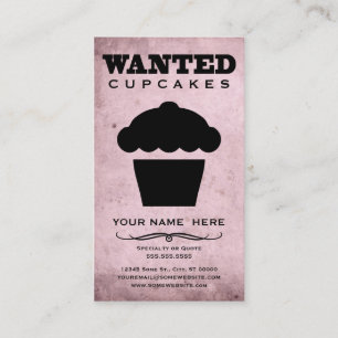 wanted : cupcakes business card