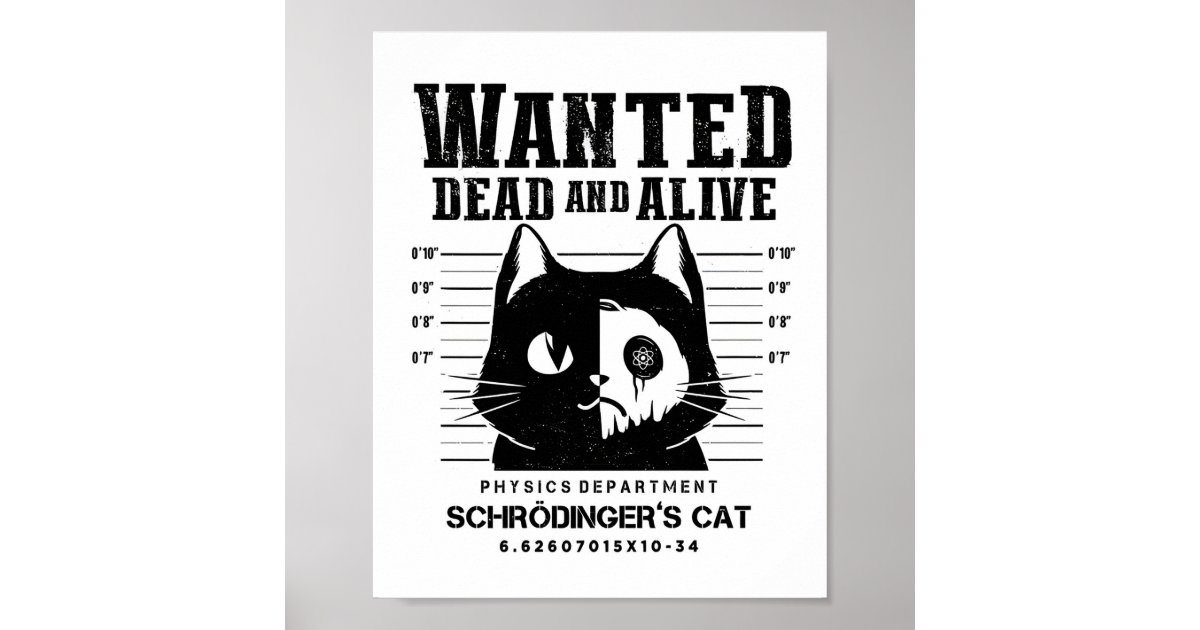 Wanted Dead Or Alive Cat classic Poster | Zazzle