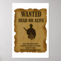 Wanted Dead Or Alive Classic Poster
