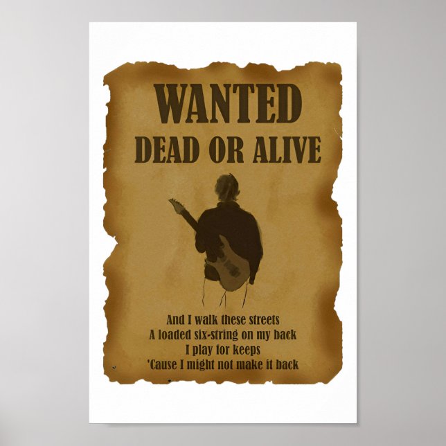 Wanted Dead Or Alive Classic Poster (Front)