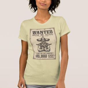 Wanted Dead or Alive Country Western Poster T-Shirt