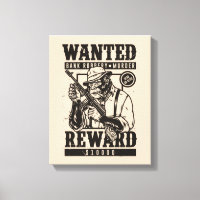 Wanted Dead Or Alive Mafia Canvas Print