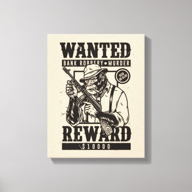 Wanted Dead Or Alive Mafia Canvas Print (Front)
