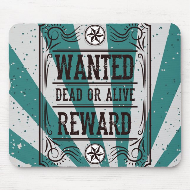 Wanted Dead Or Alive Mouse Mat (Front)