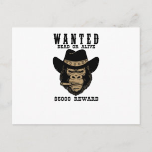 Wanted Dead or Alive Postcard