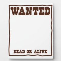 WANTED dead or Alive poster with blank background