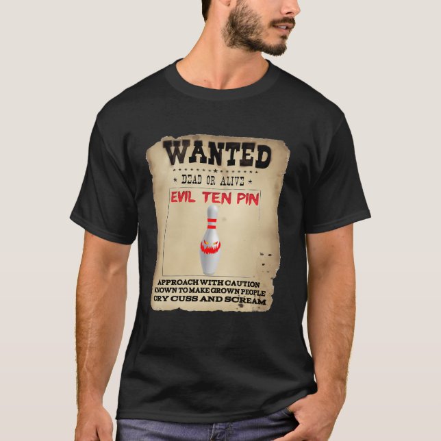Wanted Evil Ten 10 Pin Bowling Shirt (Front)