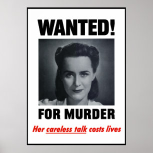 Wanted For Murder -- Border Poster