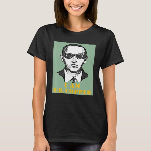 Wanted I Am D B Cooper Sketch Cryptid Urban Legend T-Shirt (Front)