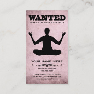 wanted : inner strength & serenity business card