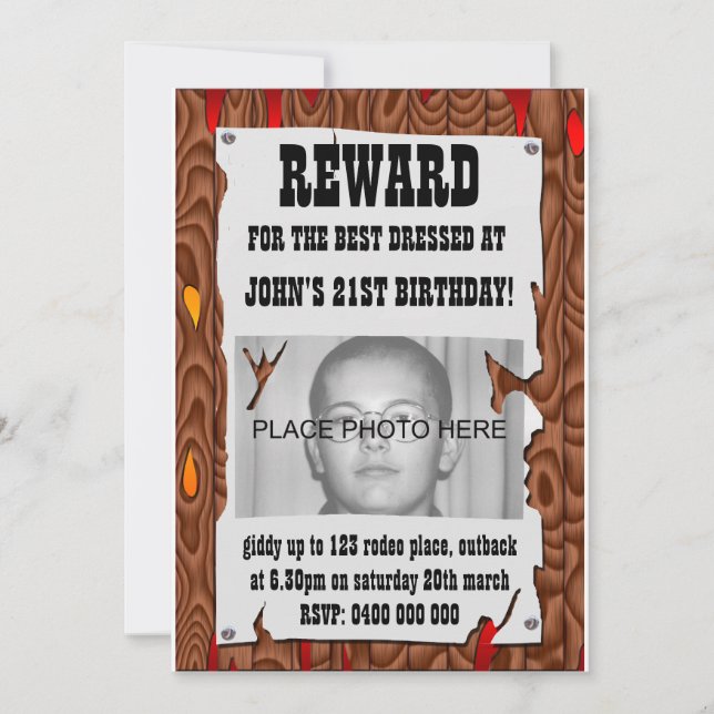 wanted invitation (Front)
