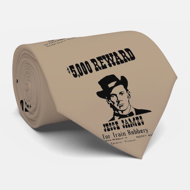 Wanted Jesse James Tie (Rolled)