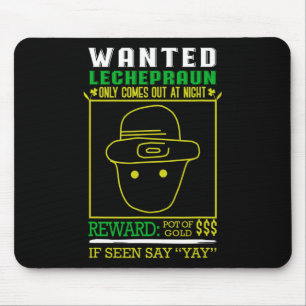 Wanted Leprechaun Gold Reward - Pot Of Gold Mouse Mat