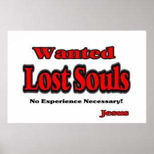 Wanted Lost Souls Print-White Poster